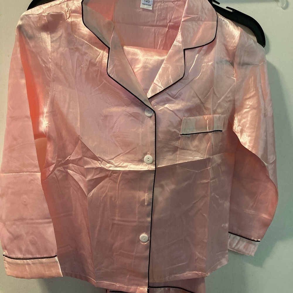 Girls Pink Pajama Set(top & Pants